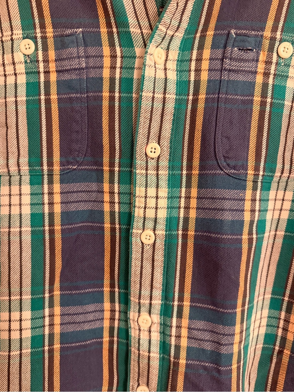 Ralph Lauren Plaid Button-Down Flannel Work Shirt - Picture 3 of 6